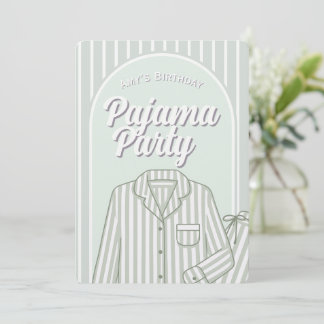 Invitación Custom Invitation - Girls Pajama Slumber Party