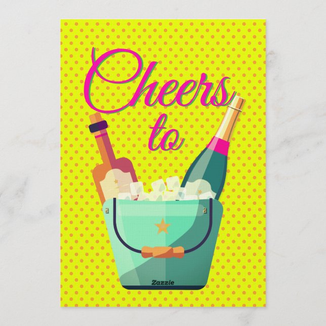 Invitación Custom Invitation, Polka Dots, Birthday Party (Reverso)