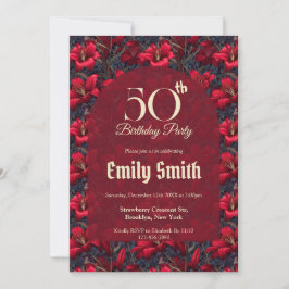 Invitación Custom Lilies Sparkle Romantic Party