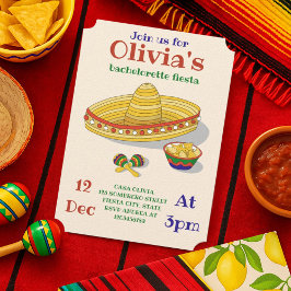 Invitación Custom Mexican Fiesta Bachelorette Party 
