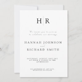 Invitación Custom Minimalist Wedding Invitation