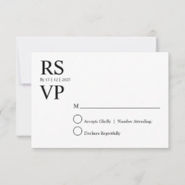 Invitación Custom Modern rsvp card