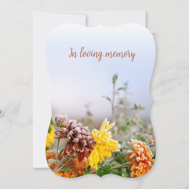 Invitación custom photo personalized memorial funeral card (Anverso)