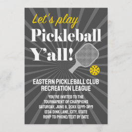 Invitación Custom Pickleball Invitations Tournament Team Club