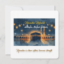 Invitación Custom Ramadan Mubarak Card – Personalized Arabic 