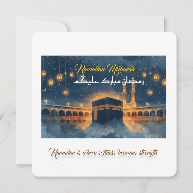 Invitación Custom Ramadan Mubarak Card – Personalized Arabic  (Anverso)
