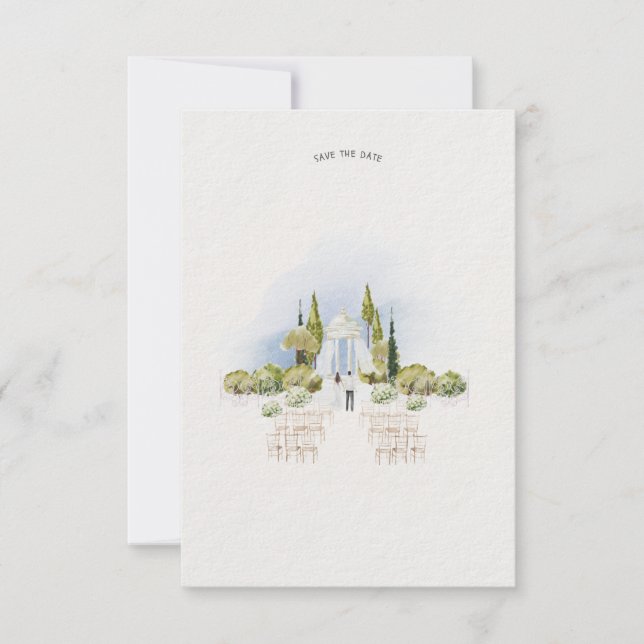 Invitación Customisable "Save the Date" wedding Stationery (Anverso)