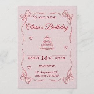 Invitación Customizable Birthday Invitation Card - Stylish