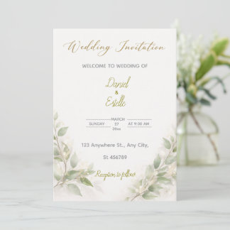 Invitación Customizable Elegant Minimal Wedding Invitation  