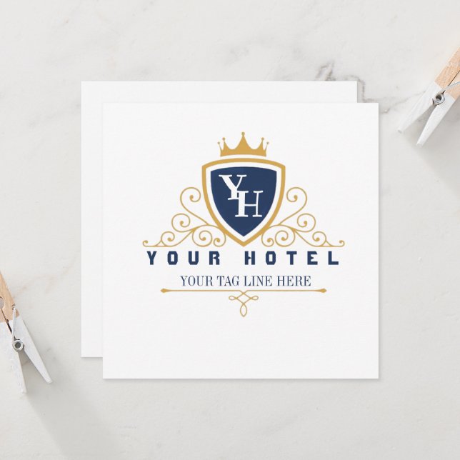 Invitación Customize Luxury hotel business company restaurant (Anverso/Reverso In Situ)