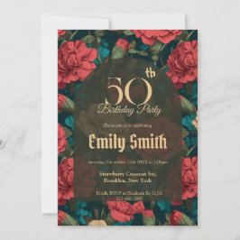 Invitación Customized Carnation Inspired Girl’S Birthday