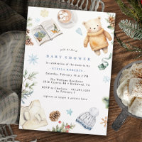 Cuta acuarela neutra | Baby Shower acogedor de inv