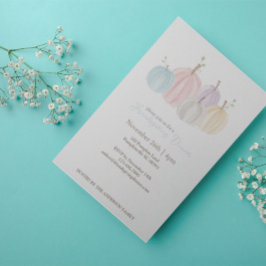 Invitación Cuta acuarela Pámpeles Pastel Día de Acción de Gra