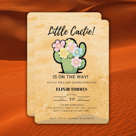 Invitación Cuta pequeña cucta floral kawaii Baby Shower