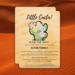 Invitación Cuta pequeña cucta floral kawaii Baby Shower