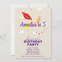 Cutas cometas en el cielo dibujando niños cumpleañ