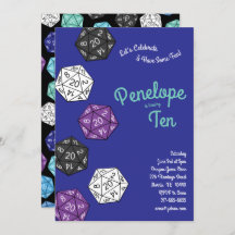 Cute 20 lados Juegos DND Niños Fiesta cumpleaños