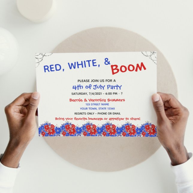 Invitación Cute 4th of July Party Invitation (Subido por el creador)
