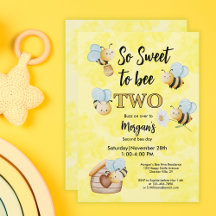 Cute Abeja Dos Amarillos Negros Segunda Fiesta de 