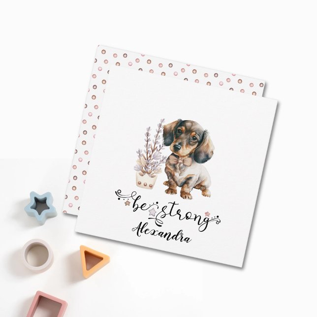 Invitación Cute acuarela dachshund debe ser fuerte caligrafía (Subido por el creador)