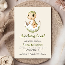 Cute acuarela Dinosaurio Hatching pronto Baby Show