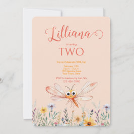 Invitación Cute acuarela Flor silvestre Chica Cumpleaños