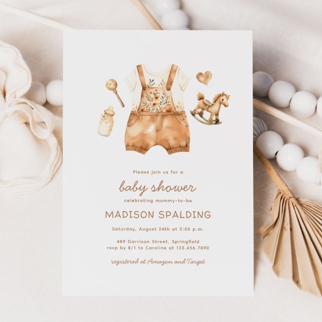 Invitación Cute acuarela Género Neutral Baby Shower (Subido por el creador)