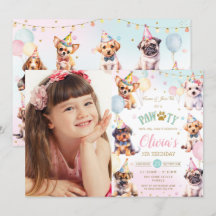 Cute Adorable Pawty Dogs Balloons Fiesta de cumple