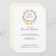 Cute amarillo floral Baby Shower