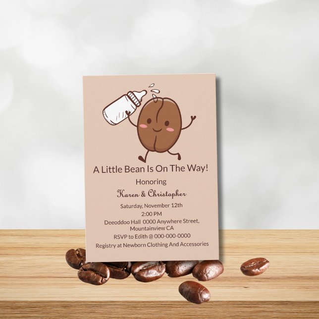 Invitación Cute And Funny Coffee Lover Baby Shower Invitation (Subido por el creador)