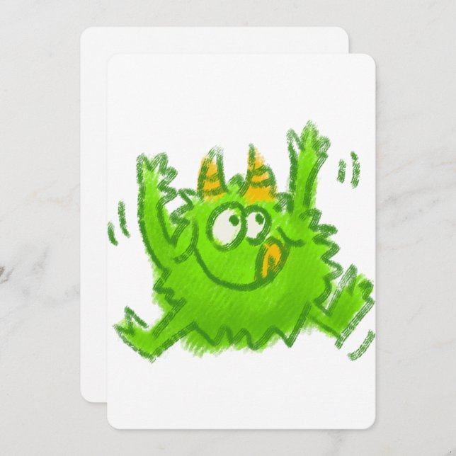 Invitación Cute Animal Drawing (Anverso / Reverso)