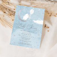 Cute Baby Lamb Balloon Baby Shower Invitation