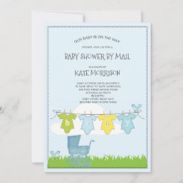 Invitación Cute Baby Shower Baby Bodysuit En La Ropa