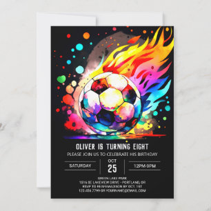 Invitación Cute Ball Imprimible Fútbol Cumpleaños