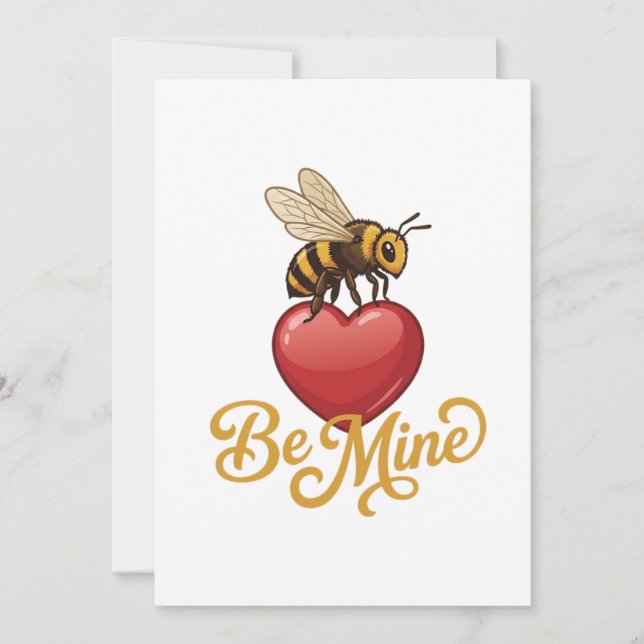 Invitación Cute Be Mine Honeycomb  (Anverso)