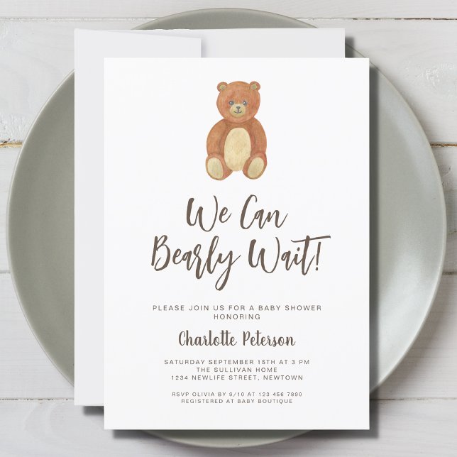 Invitación Cute Bear Baby Shower (Subido por el creador)