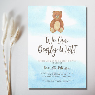 Invitación Cute Bear Baby Shower