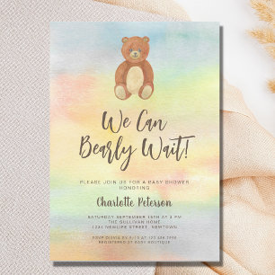 Invitación Cute Bear Baby Shower