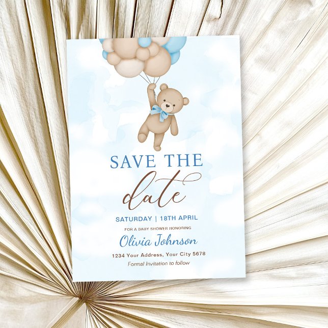 Invitación Cute Bear Save the Date (Subido por el creador)