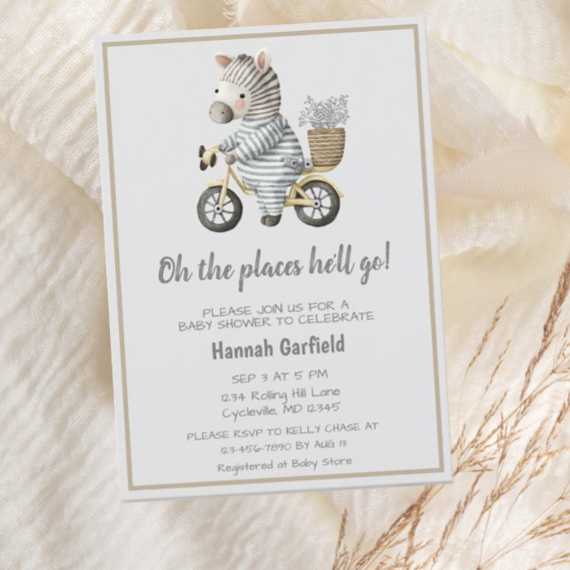 Invitación Cute Bicicletas, lugares donde irá a Baby Shower (Subido por el creador)