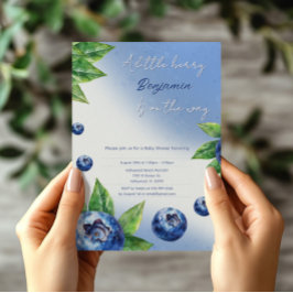 Invitación Cute Blueberry Baby Shower