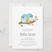 Cute Bluebirds Bird Baby Shower