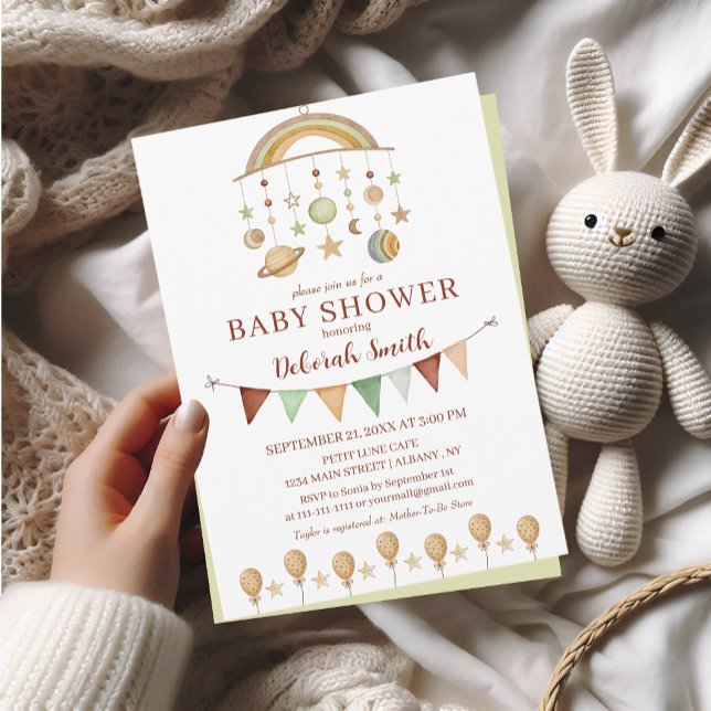 Invitación Cute Boho Gender Neutral Baby Shower (Subido por el creador)