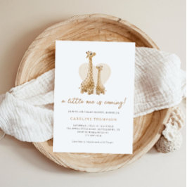 Invitación Cute Boho Giraffe Baby Shower