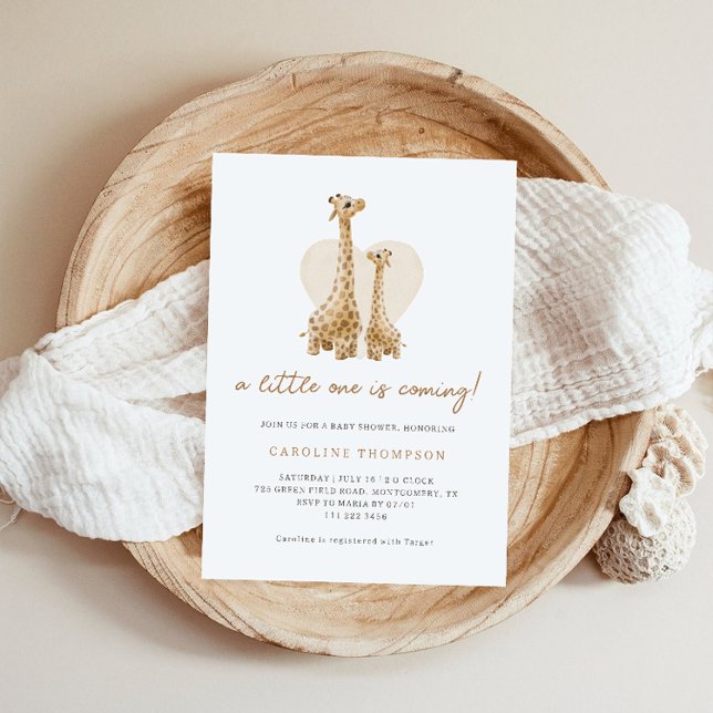 Invitación Cute Boho Giraffe Baby Shower (Subido por el creador)