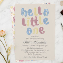 Cute Boho Hello Little One Baby Shower