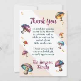 Invitación Cute boho mushrooms Baby Shower