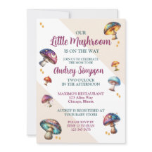 Cute boho mushrooms Baby Shower