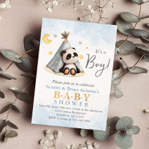 Cute Boho Panda en la tienda de Baby Shower