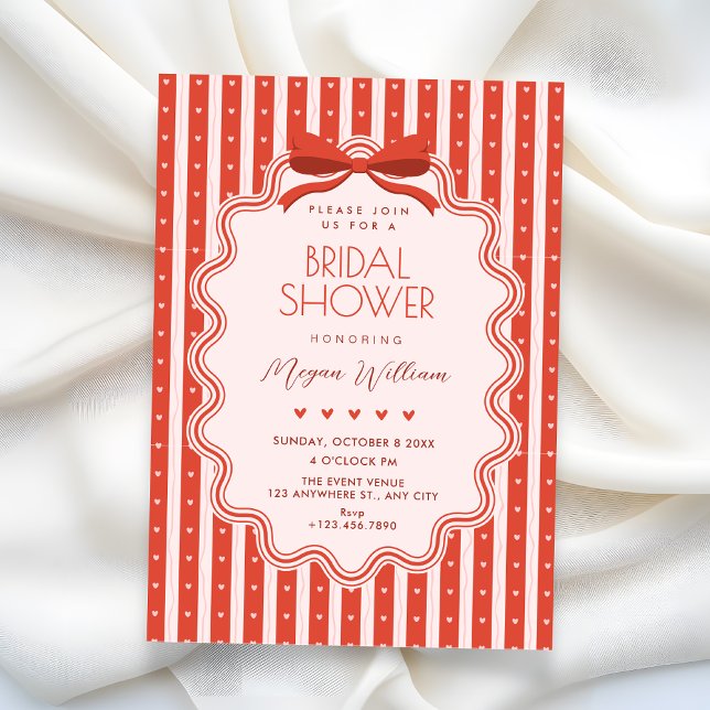 Invitación Cute bow bridal shower (Subido por el creador)